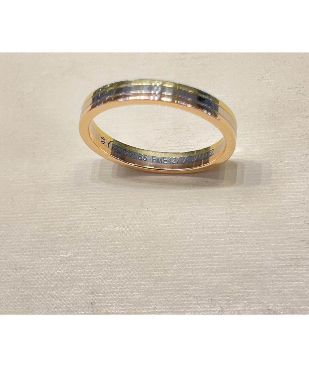 CARTIER Белое кольцо из желтого золота, фото 5