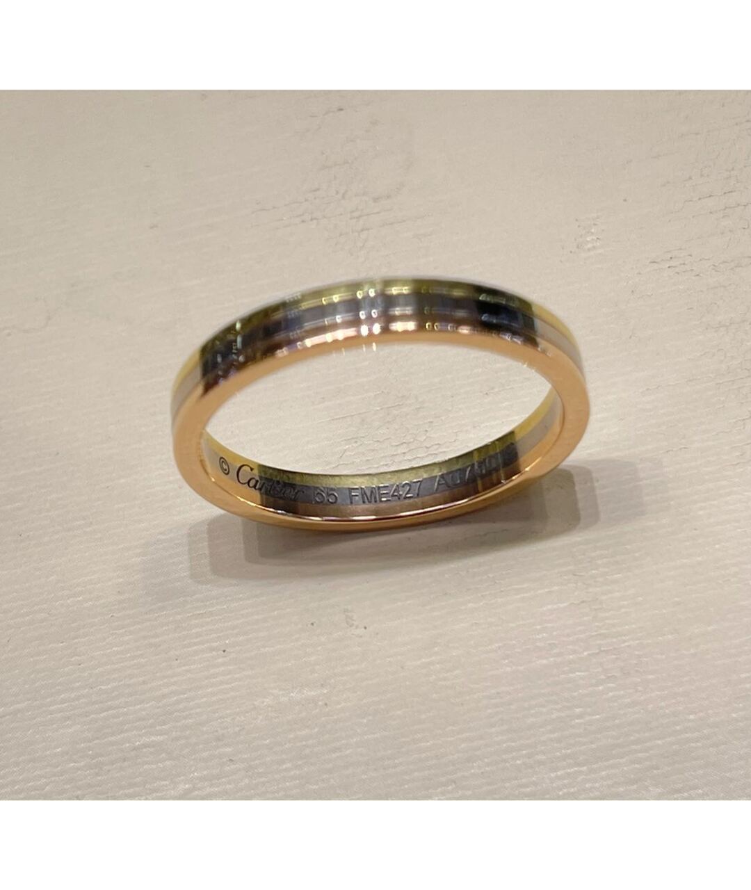 CARTIER Белое кольцо из желтого золота, фото 4