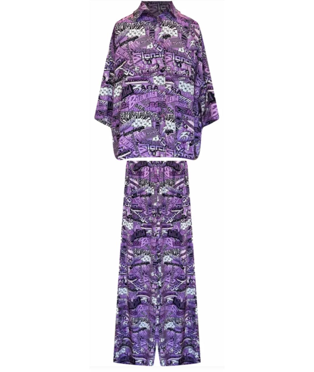 BALENCIAGA Фиолетовый костюм с брюками, фото 1