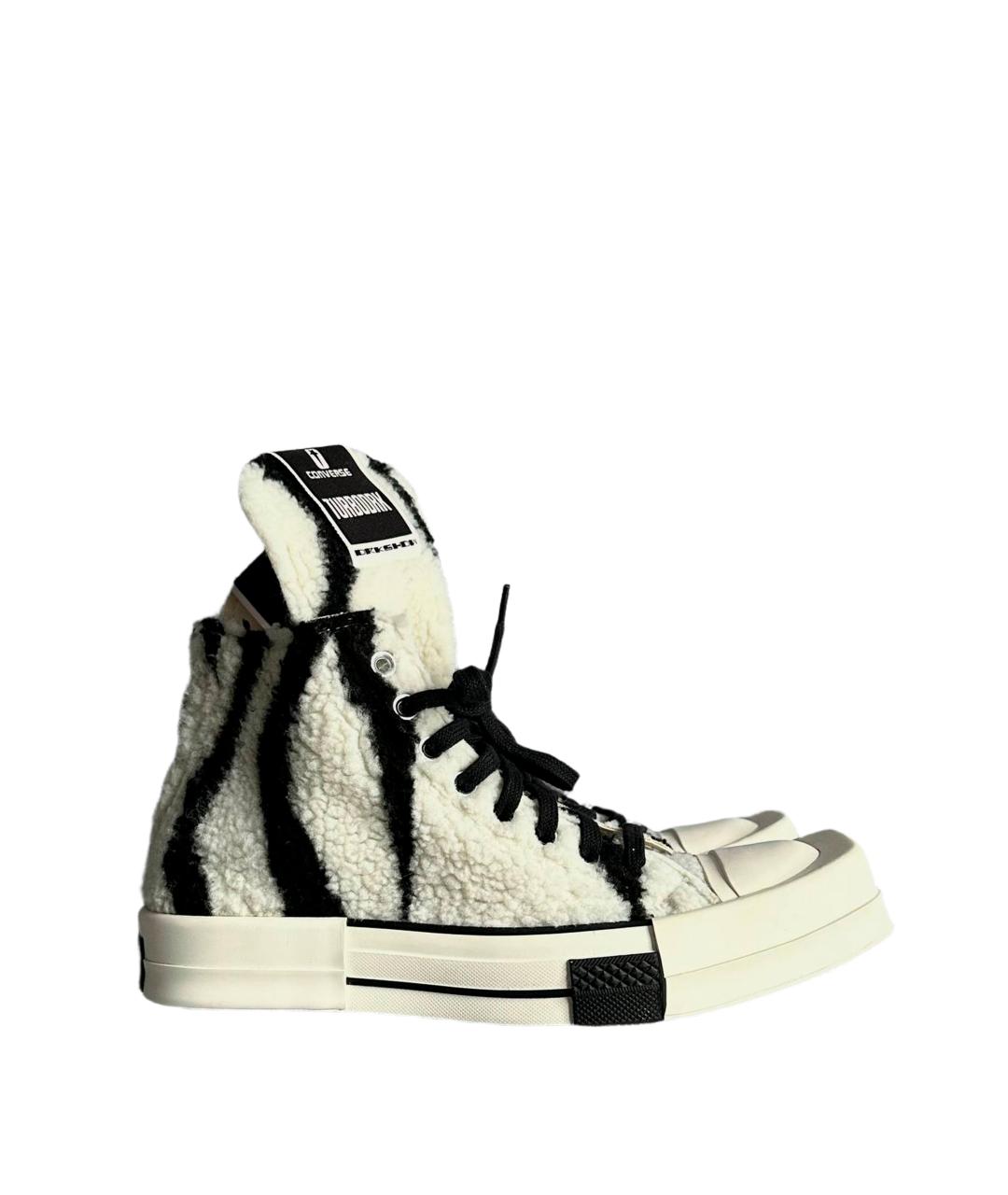 RICK OWENS DRKSHDW Белые высокие кроссовки / кеды, фото 3
