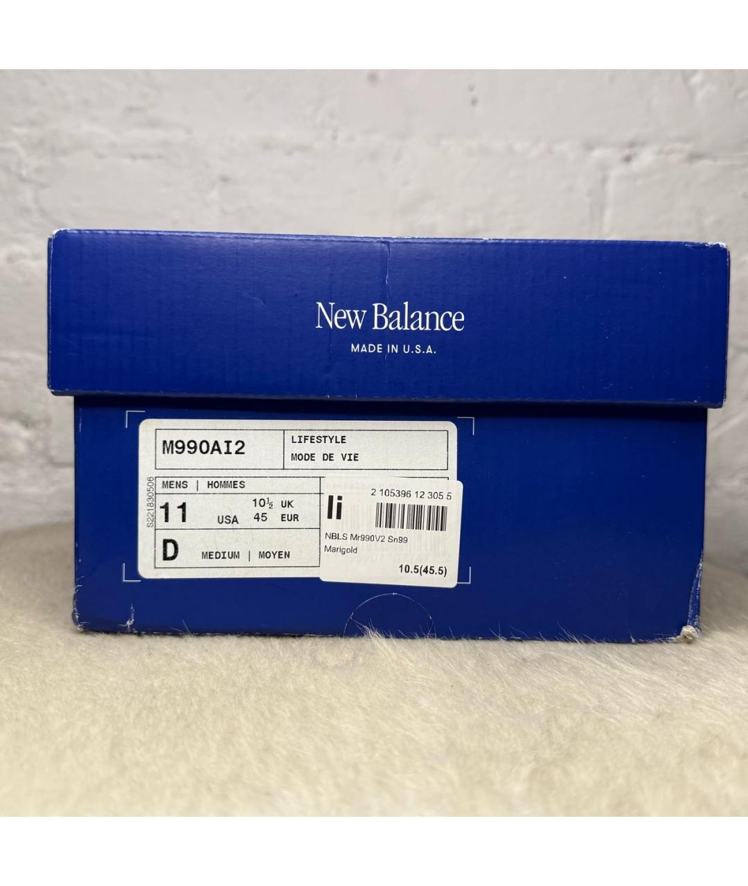 NEW BALANCE Оранжевое замшевые низкие кроссовки / кеды, фото 7