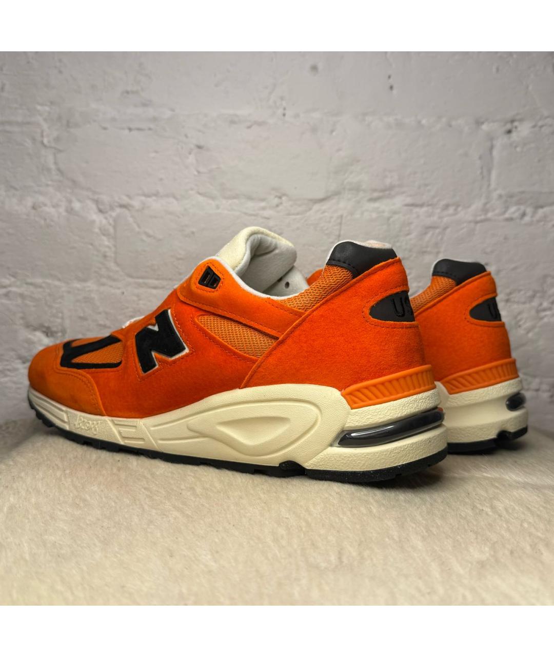 NEW BALANCE Оранжевое замшевые низкие кроссовки / кеды, фото 3