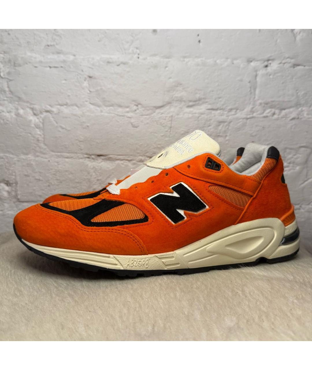 NEW BALANCE Оранжевое замшевые низкие кроссовки / кеды, фото 2