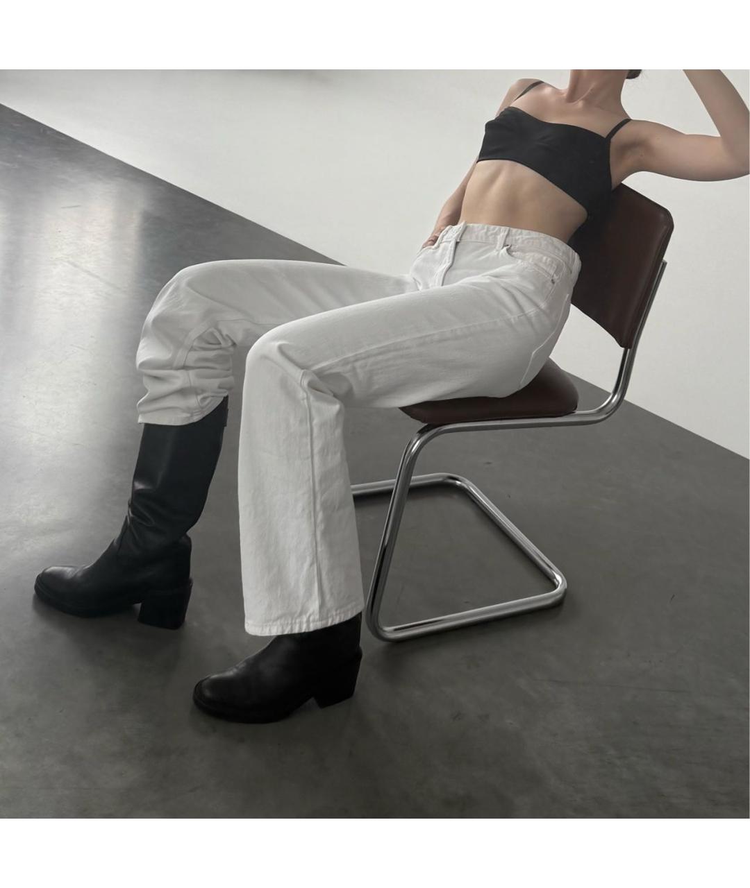 HELMUT LANG Черные кожаные сапоги, фото 7