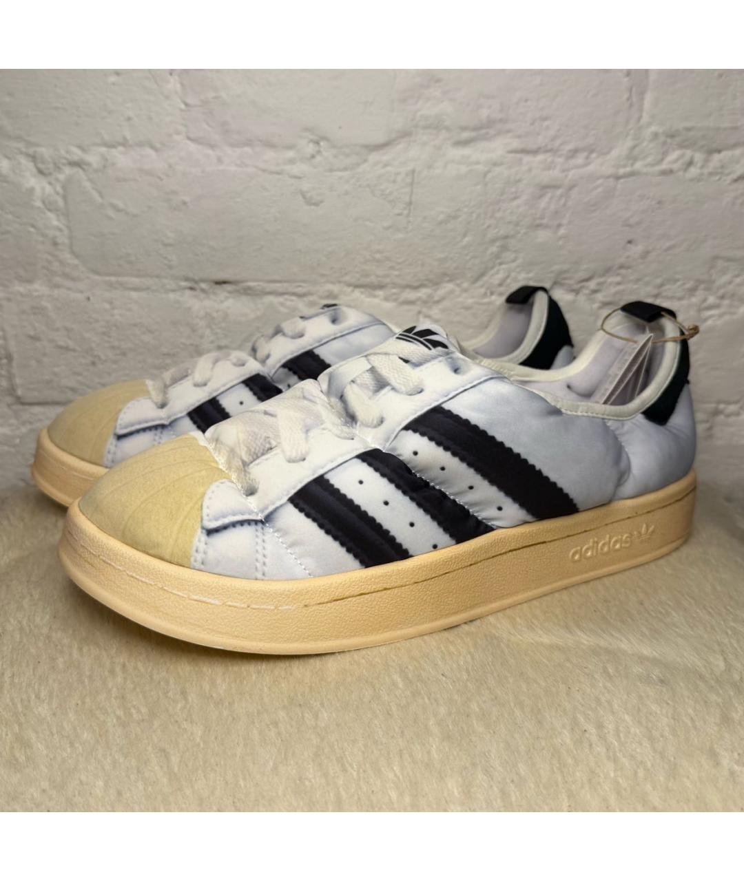 ADIDAS Белые синтетические низкие кроссовки / кеды, фото 2