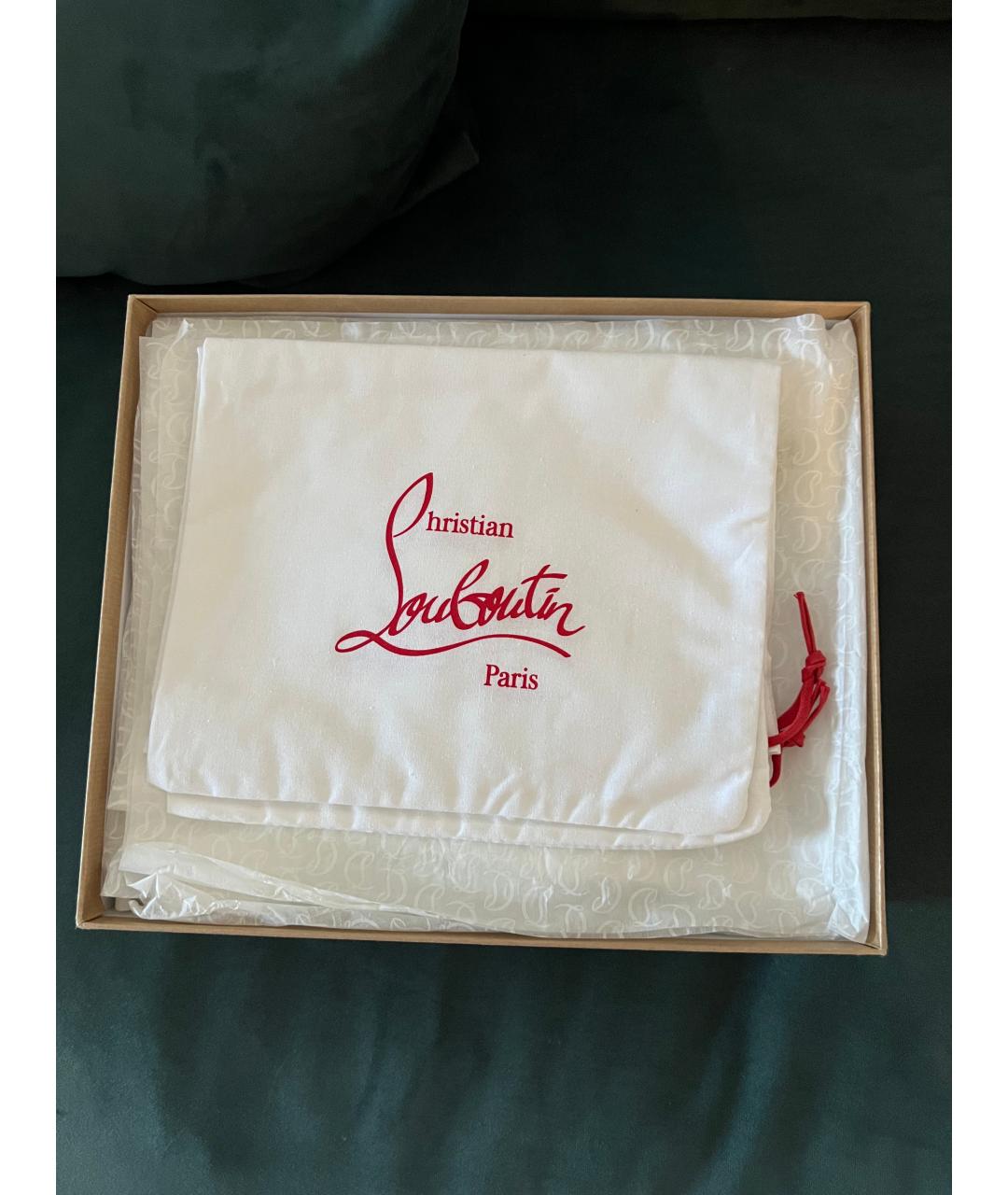 CHRISTIAN LOUBOUTIN Бирюзовые кожаные туфли, фото 5
