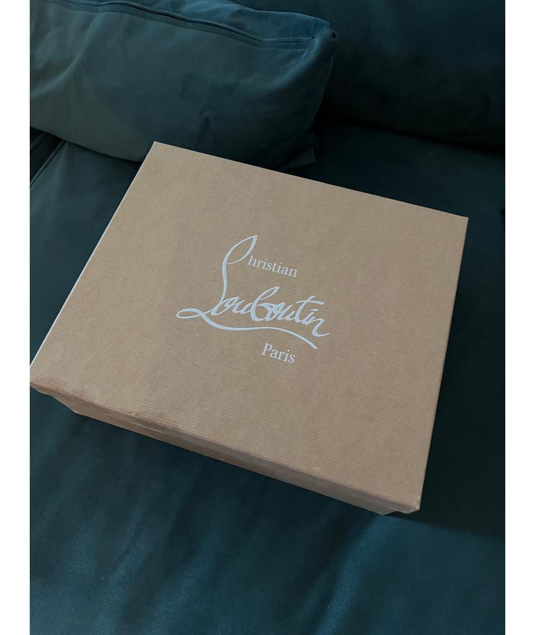 CHRISTIAN LOUBOUTIN Бирюзовые кожаные туфли, фото 4