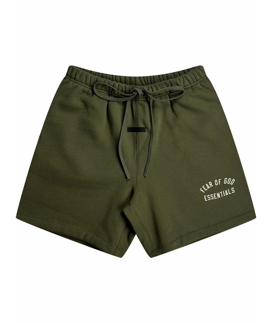 FEAR OF GOD ESSENTIALS Хаки хлопковые шорты, фото 1