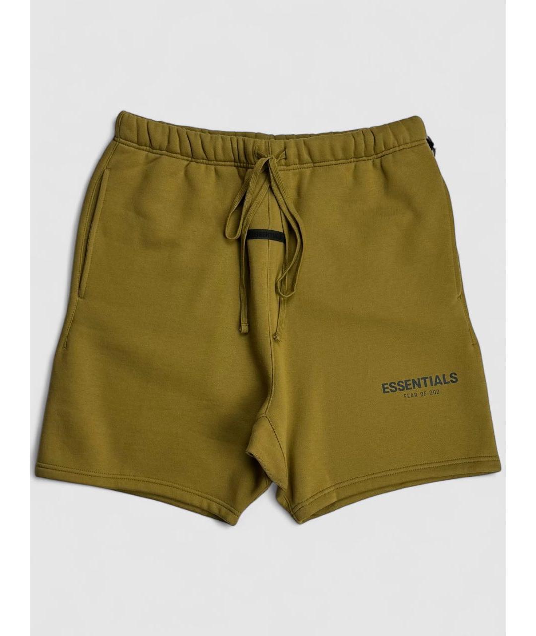 FEAR OF GOD ESSENTIALS Горчичные хлопковые шорты, фото 6