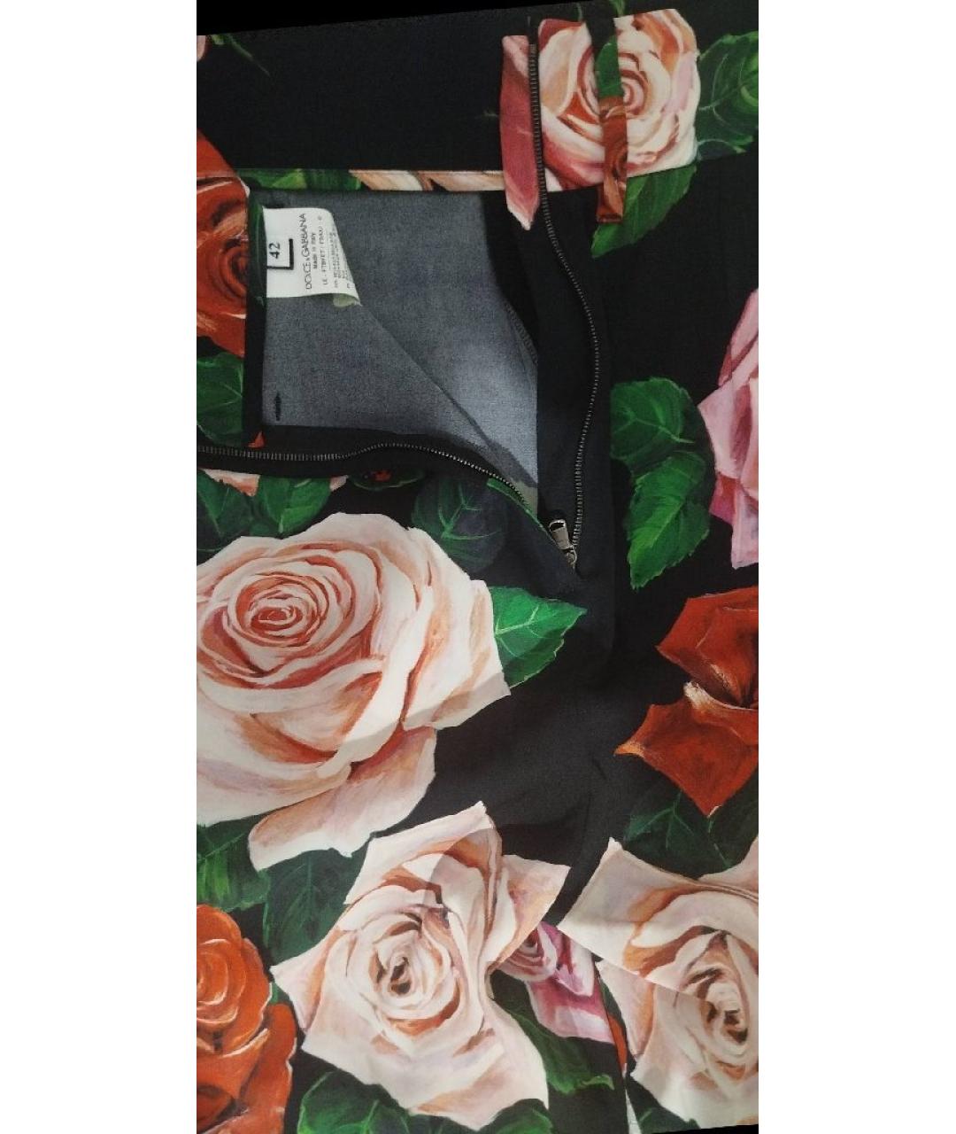 DOLCE&GABBANA Мульти шелковые леггинсы и велосипедки, фото 5