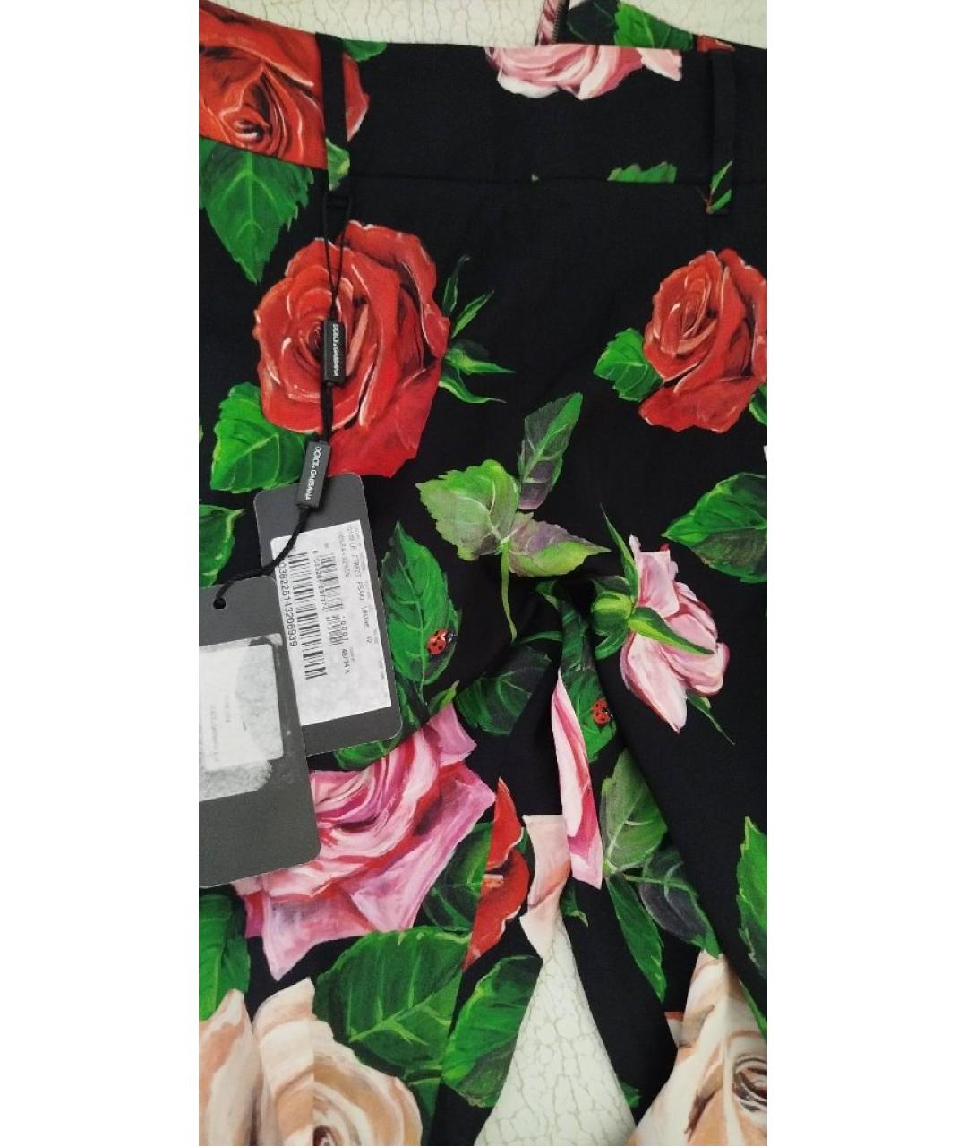 DOLCE&GABBANA Мульти шелковые леггинсы и велосипедки, фото 6