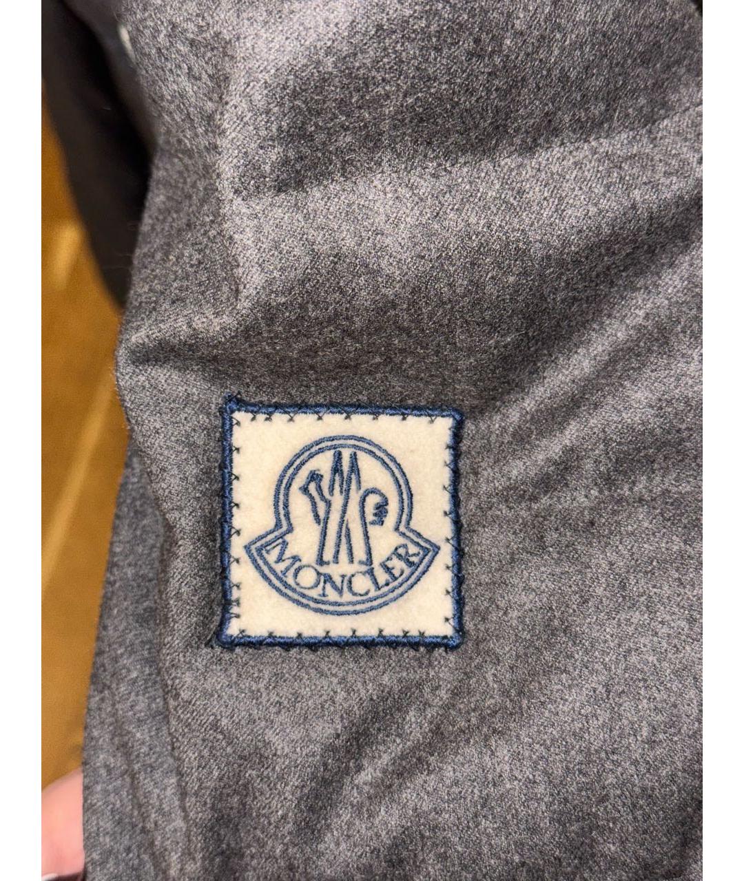 MONCLER Серая шерстяная куртка, фото 5