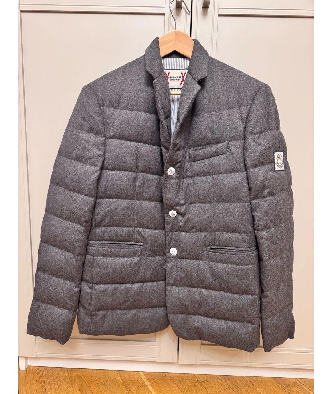 MONCLER Серая шерстяная куртка, фото 8