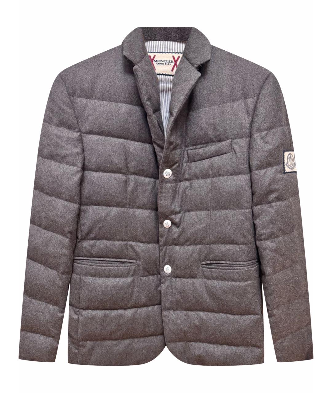 MONCLER Серая шерстяная куртка, фото 1