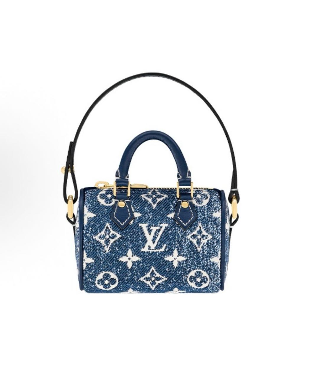 LOUIS VUITTON Синяя сумка с короткими ручками, фото 5