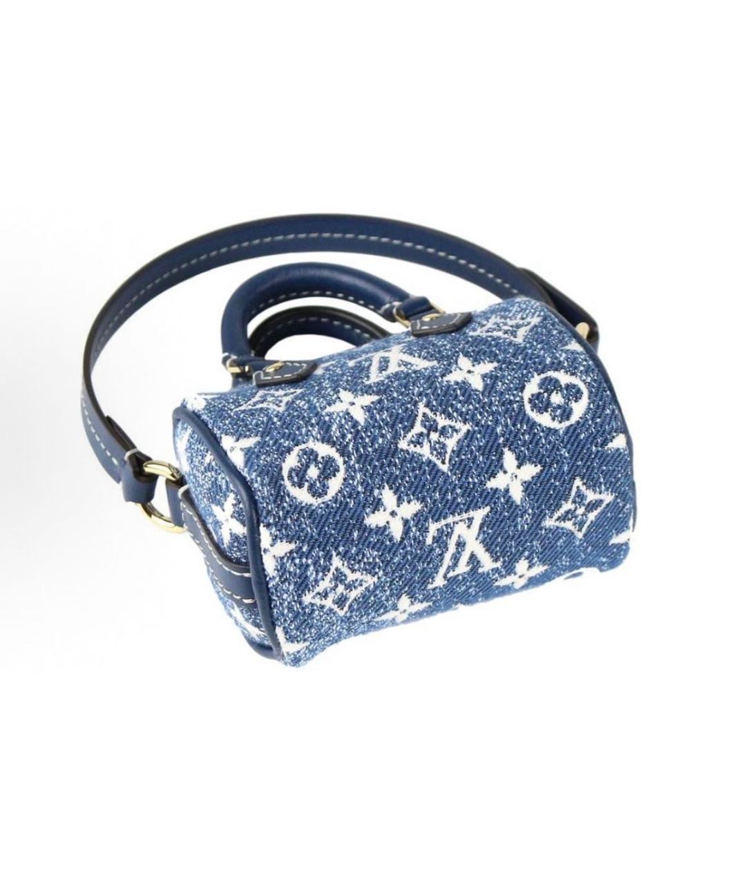 LOUIS VUITTON Синяя сумка с короткими ручками, фото 4