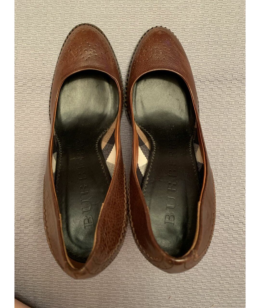 BURBERRY Коричневые кожаные туфли, фото 3