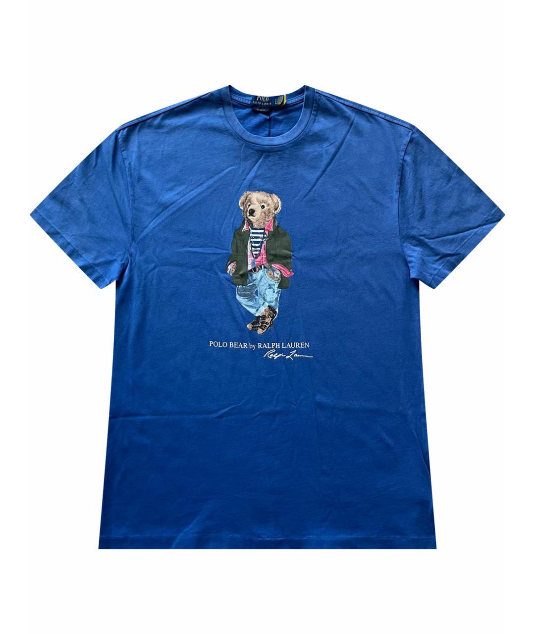 POLO RALPH LAUREN Синяя хлопковая футболка, фото 1