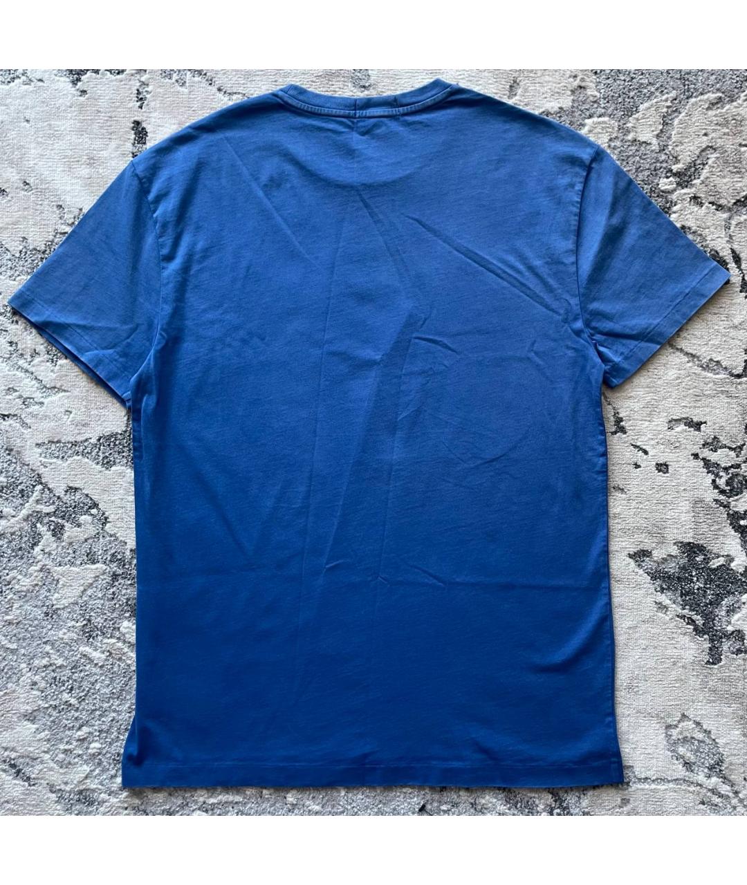 POLO RALPH LAUREN Синяя хлопковая футболка, фото 2