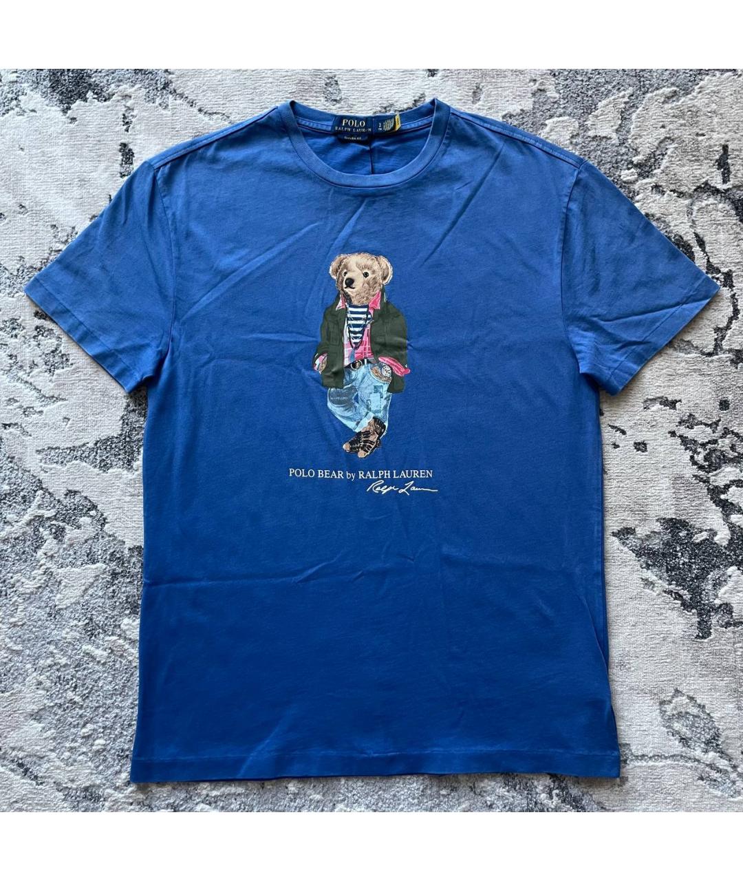 POLO RALPH LAUREN Синяя хлопковая футболка, фото 6