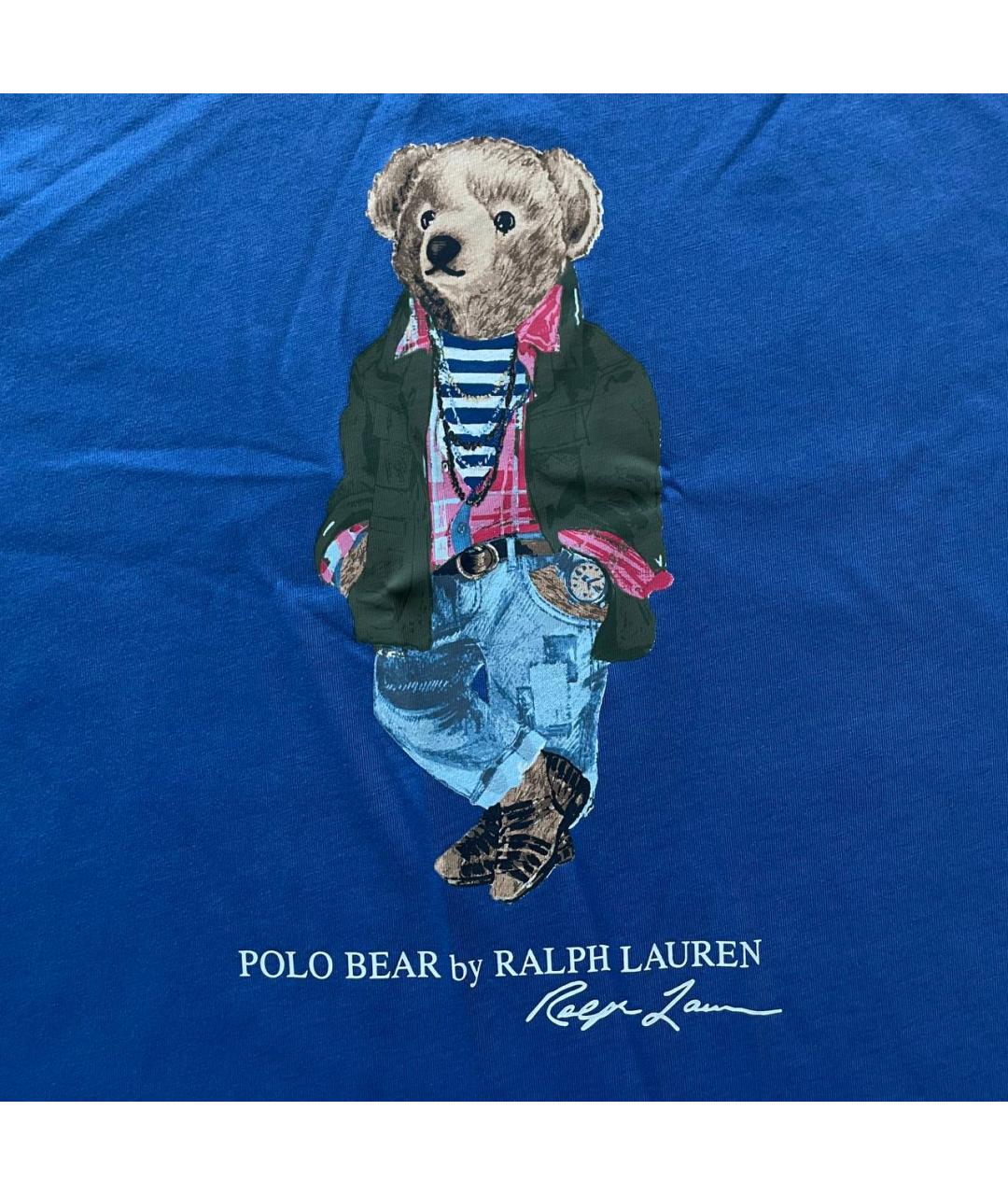 POLO RALPH LAUREN Синяя хлопковая футболка, фото 4