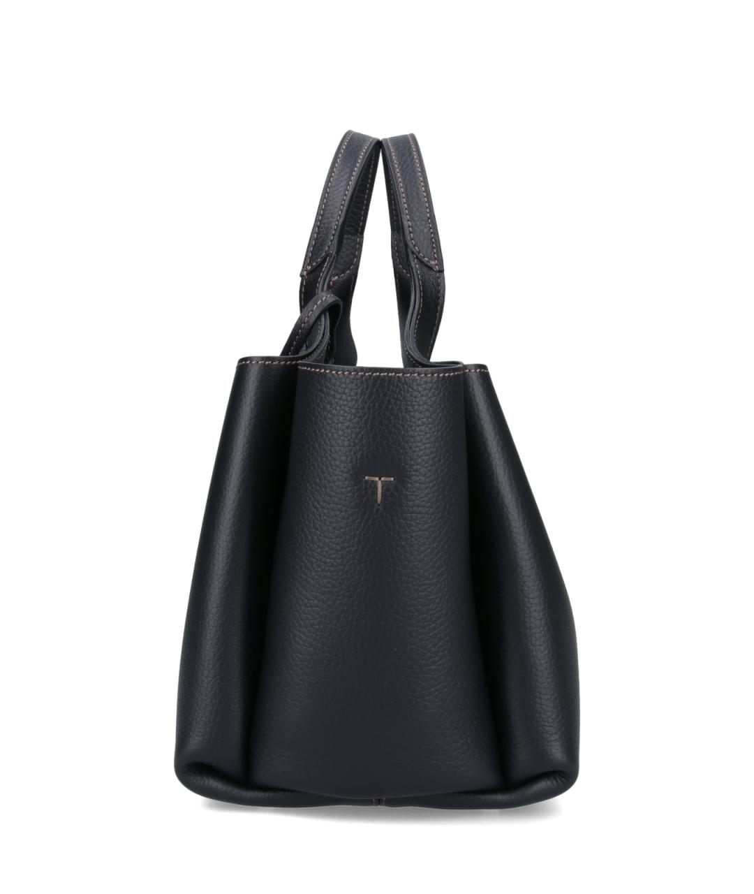 TOD'S Черная кожаная сумка тоут, фото 5