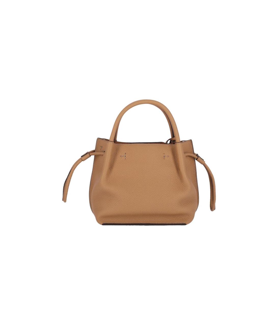 TOD'S Коричневая кожаная сумка с короткими ручками, фото 3