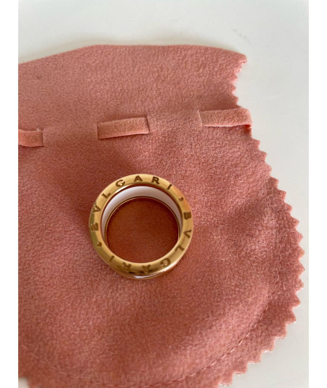 BVLGARI Белое кольцо из розового золота, фото 6
