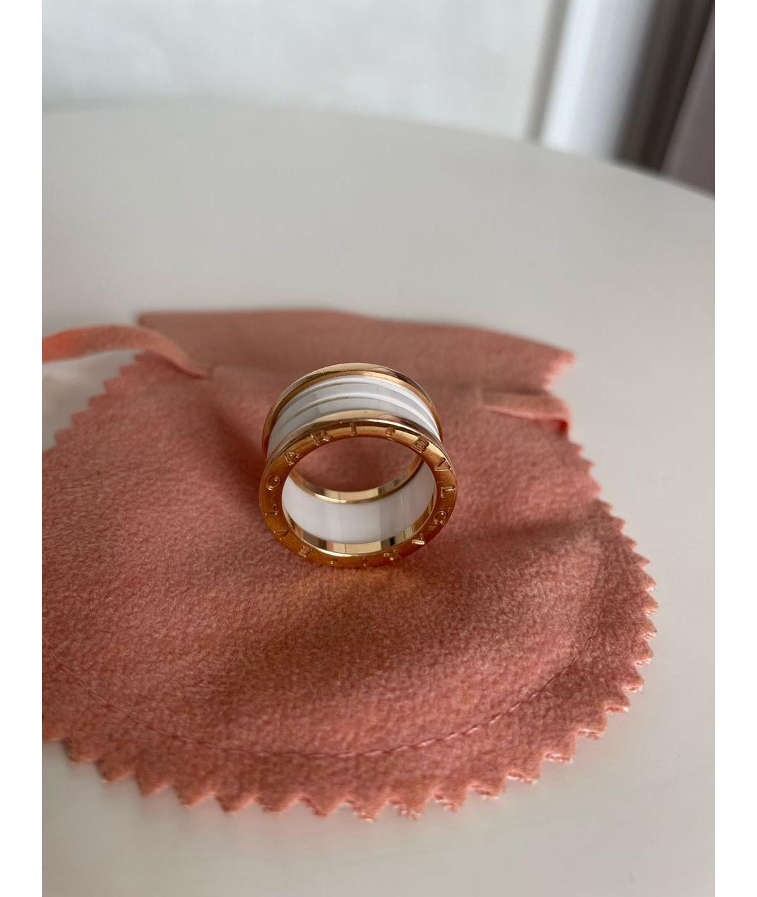 BVLGARI Белое кольцо из розового золота, фото 2