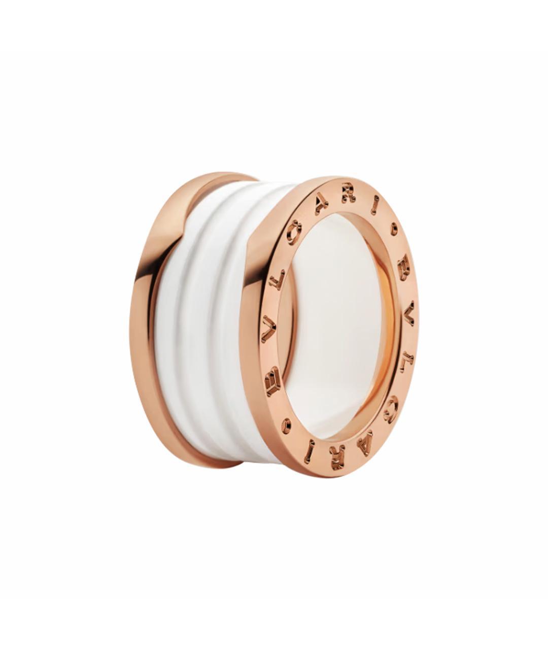 BVLGARI Белое кольцо из розового золота, фото 1