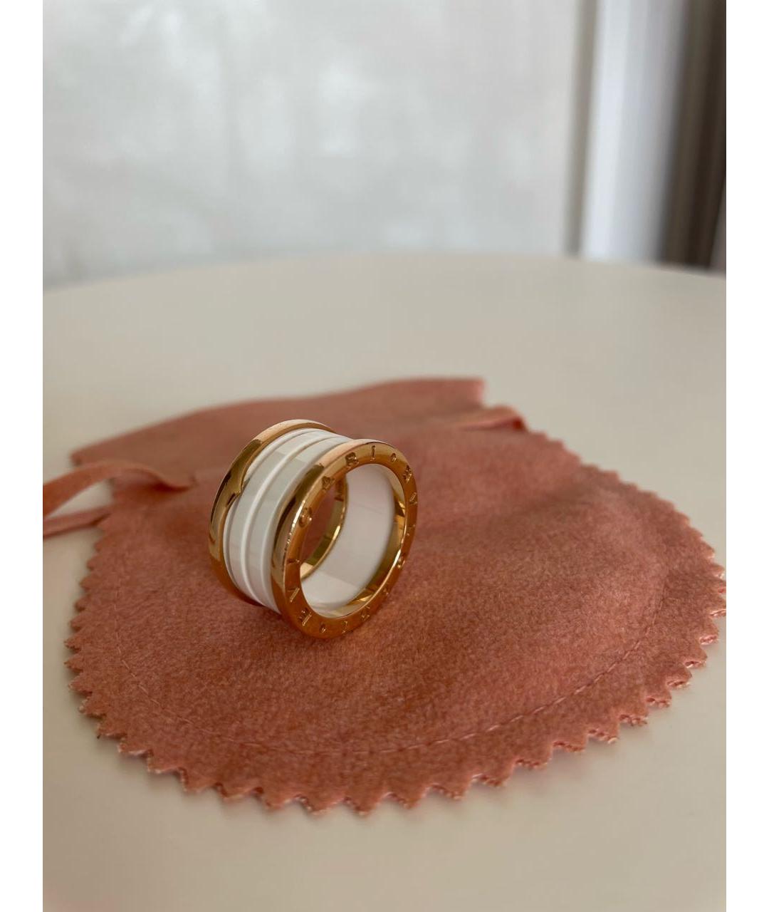 BVLGARI Белое кольцо из розового золота, фото 3