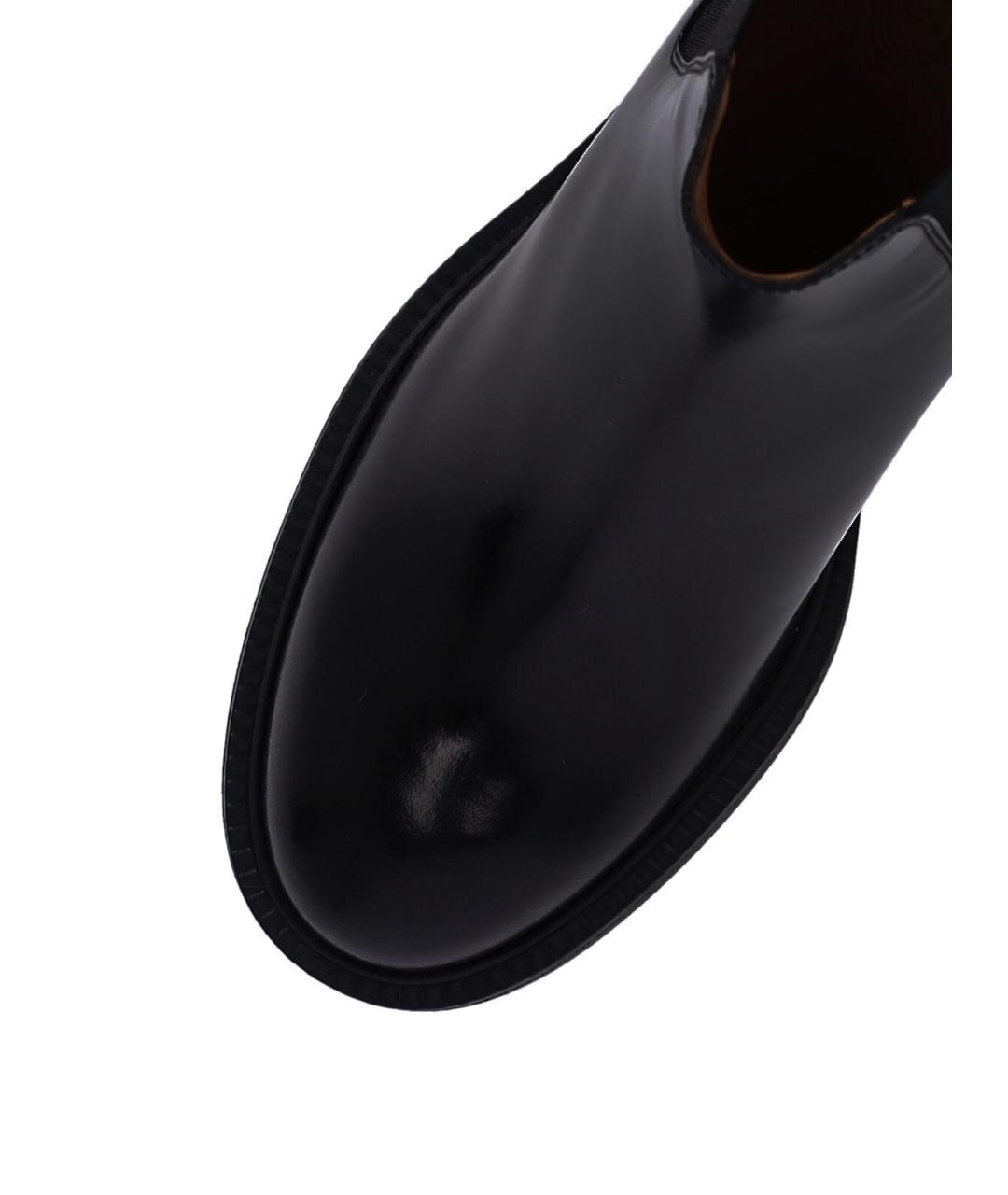 TOD'S Черные кожаные сапоги, фото 5