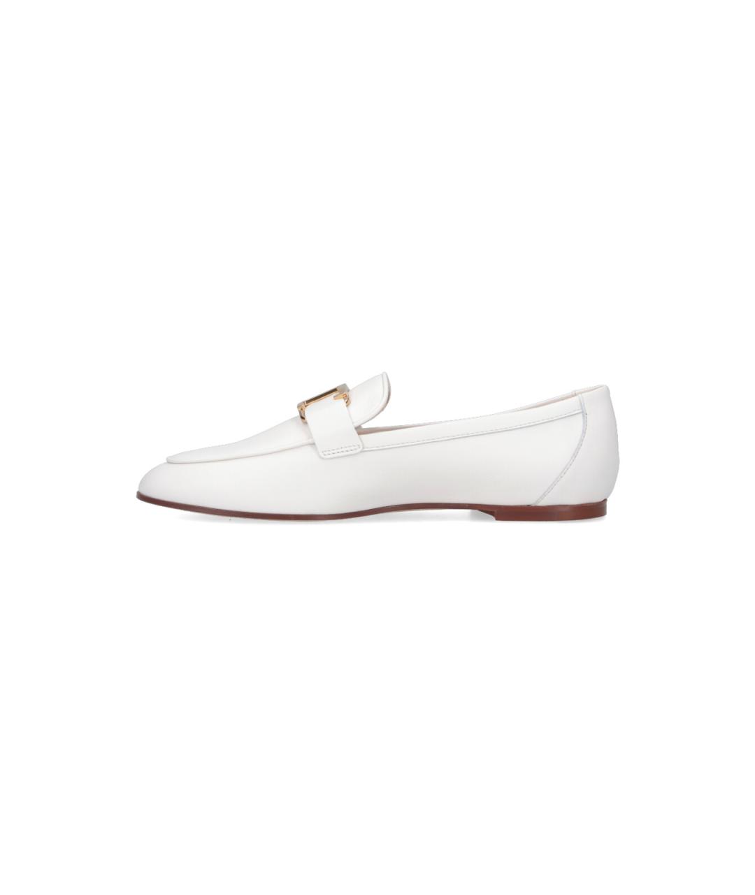 TOD'S Белые кожаные лоферы, фото 3