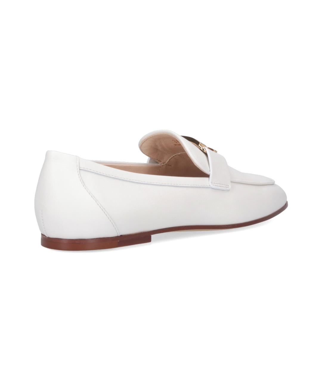 TOD'S Белые кожаные лоферы, фото 4
