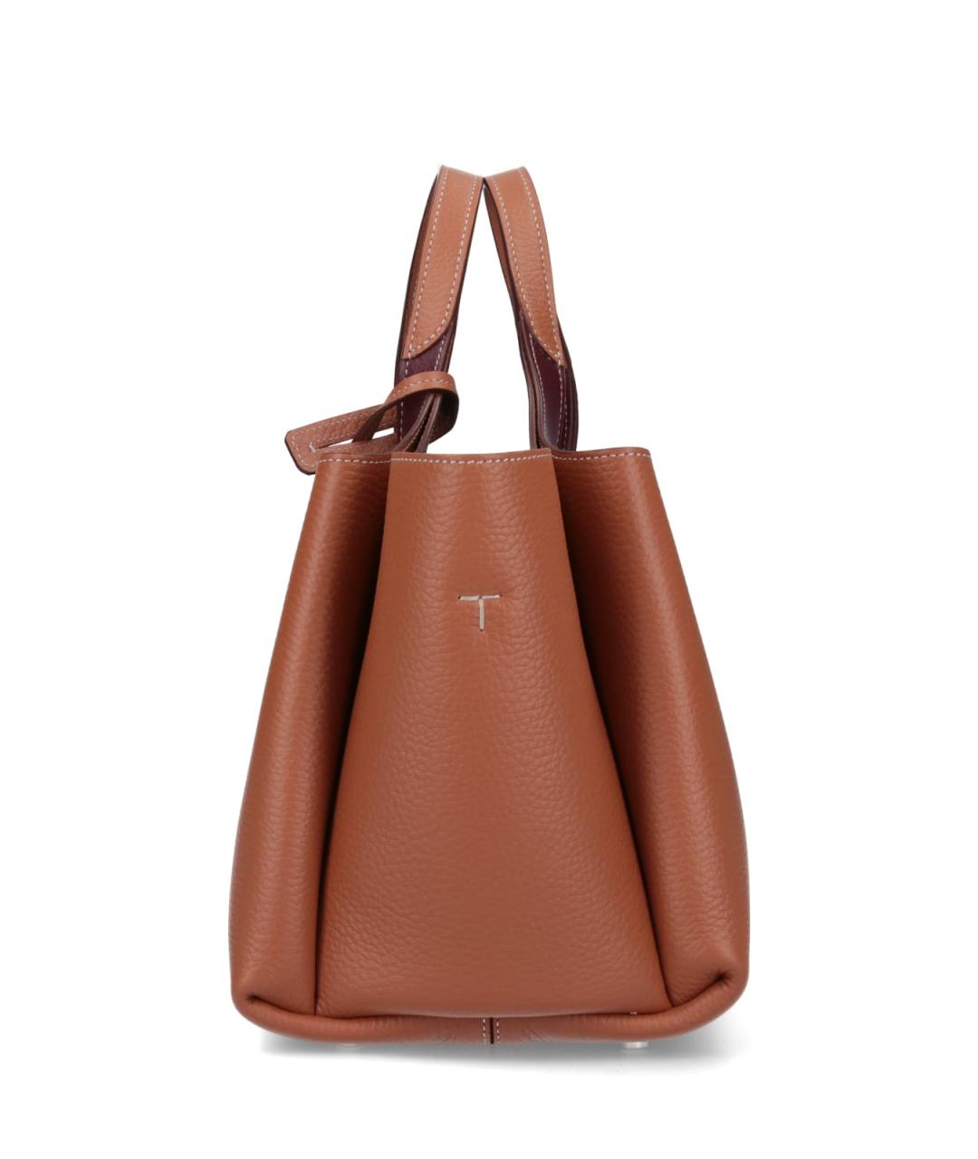 TOD'S Коричневая кожаная сумка тоут, фото 4