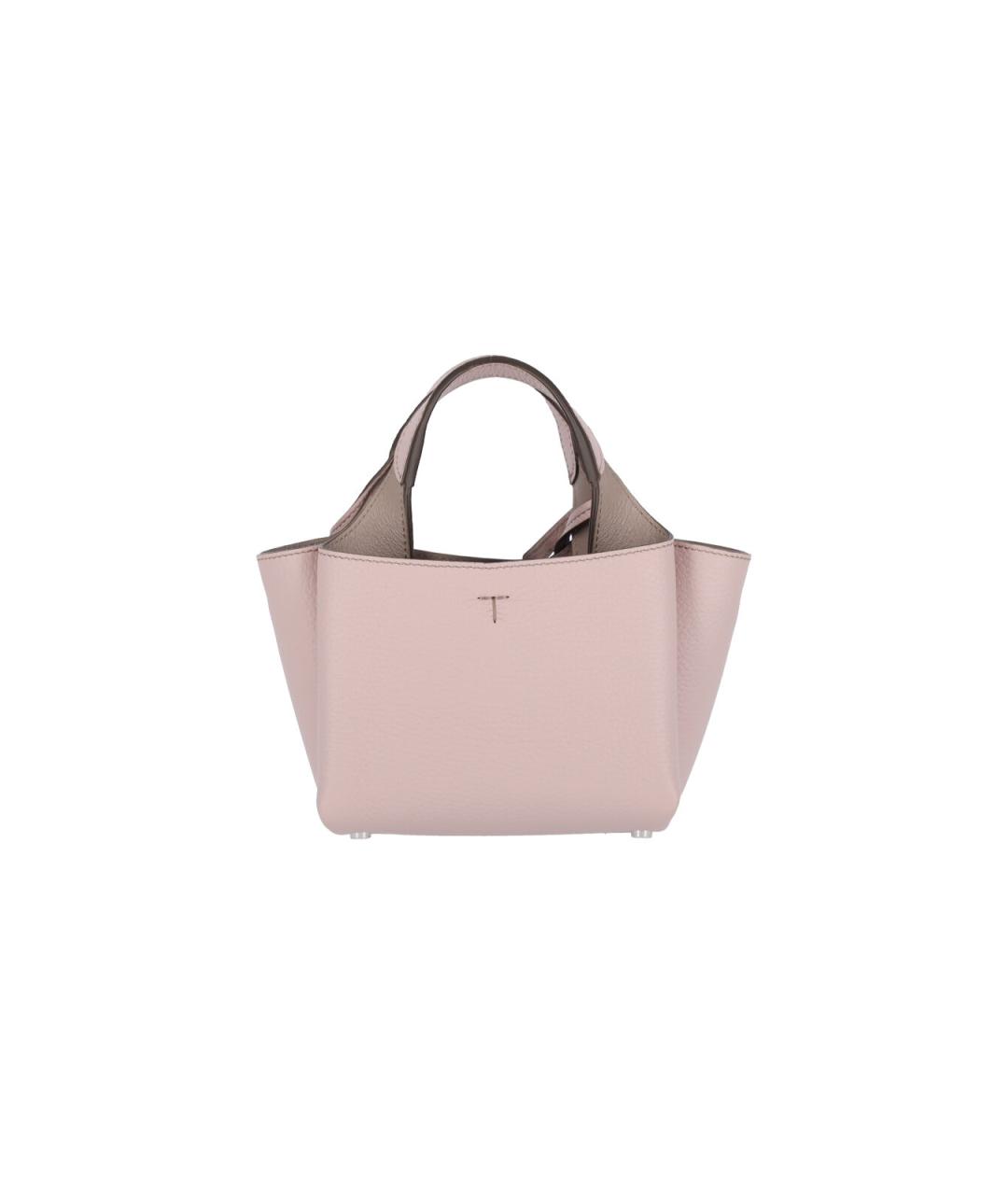 TOD'S Розовая кожаная сумка тоут, фото 3