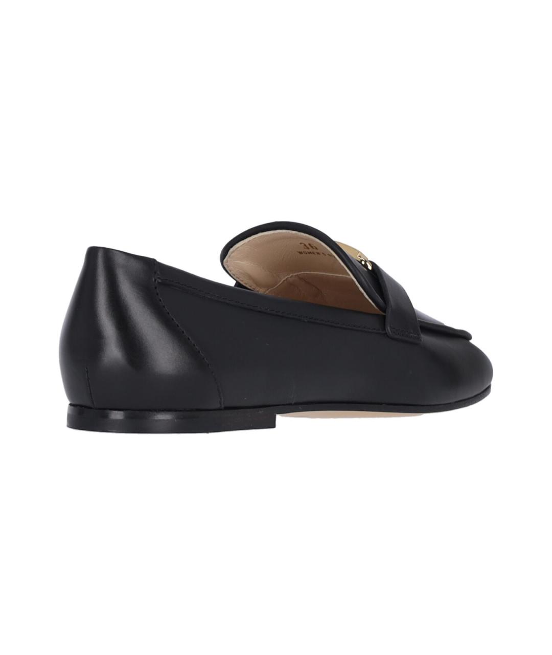 TOD'S Черные кожаные лоферы, фото 4