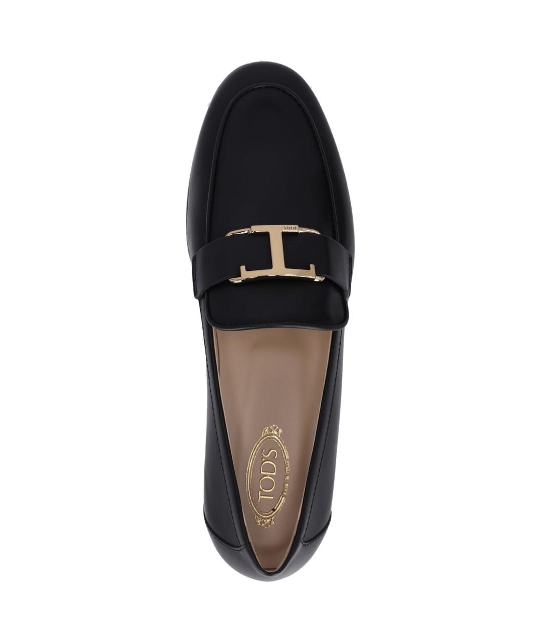 TOD'S Черные кожаные лоферы, фото 5