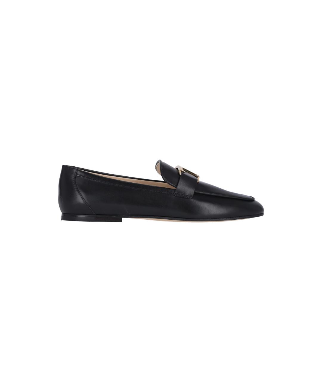 TOD'S Черные кожаные лоферы, фото 1