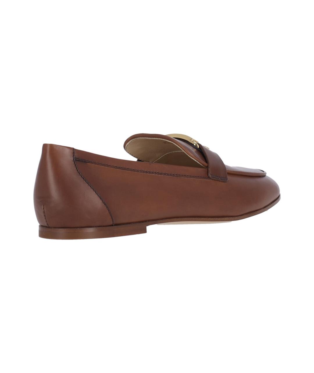 TOD'S Коричневые кожаные лоферы, фото 4