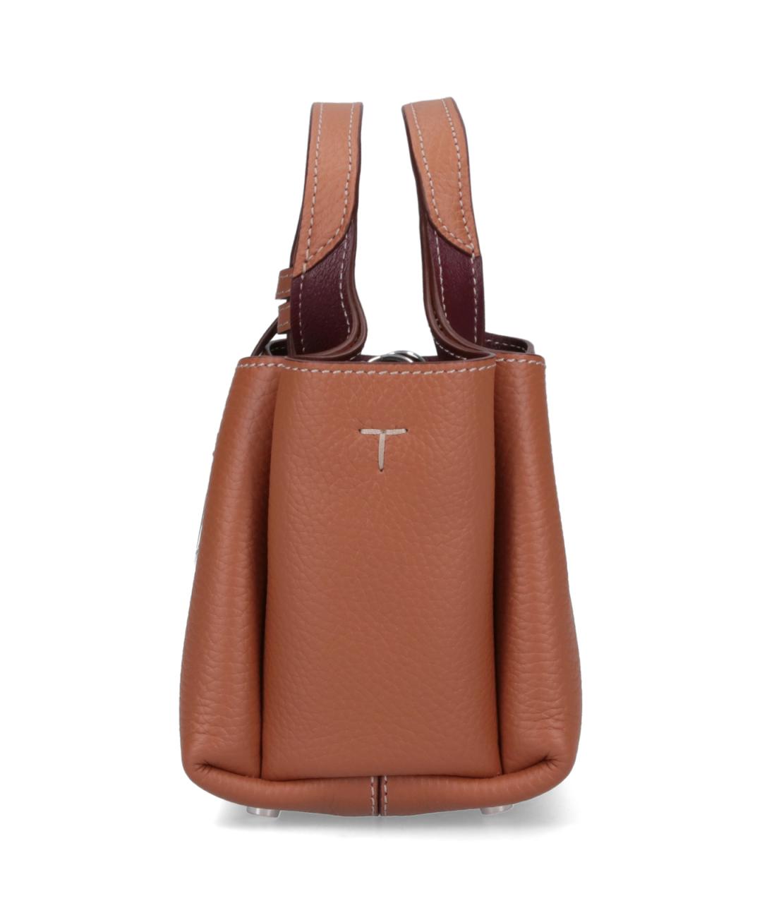 TOD'S Коричневая кожаная сумка тоут, фото 5