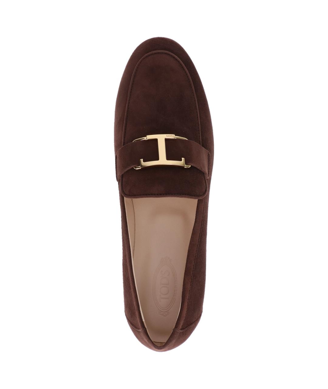 TOD'S Коричневые замшевые лоферы, фото 5
