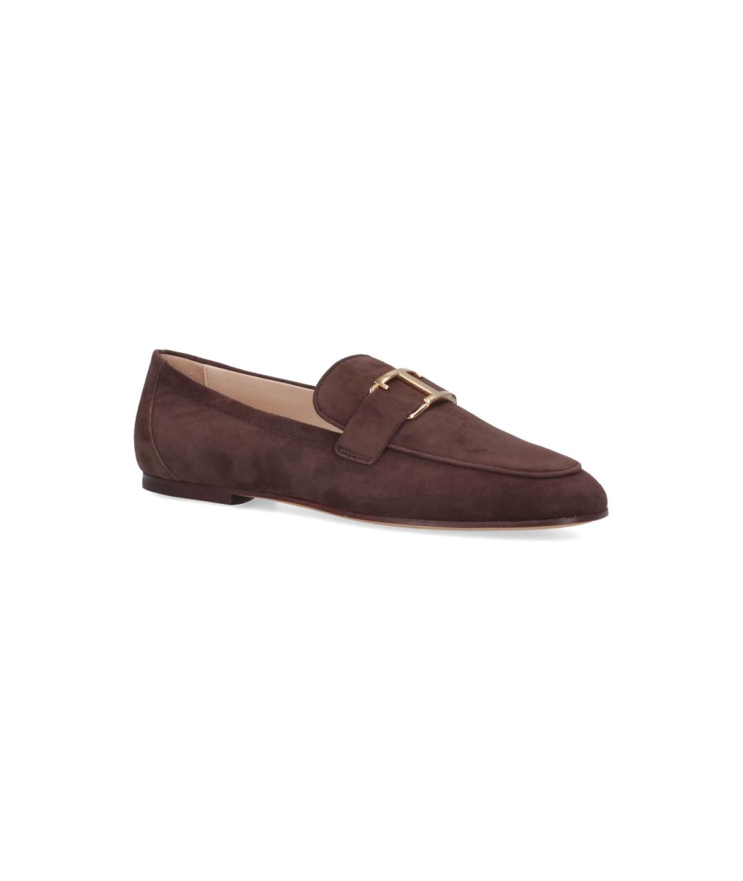 TOD'S Коричневые замшевые лоферы, фото 2