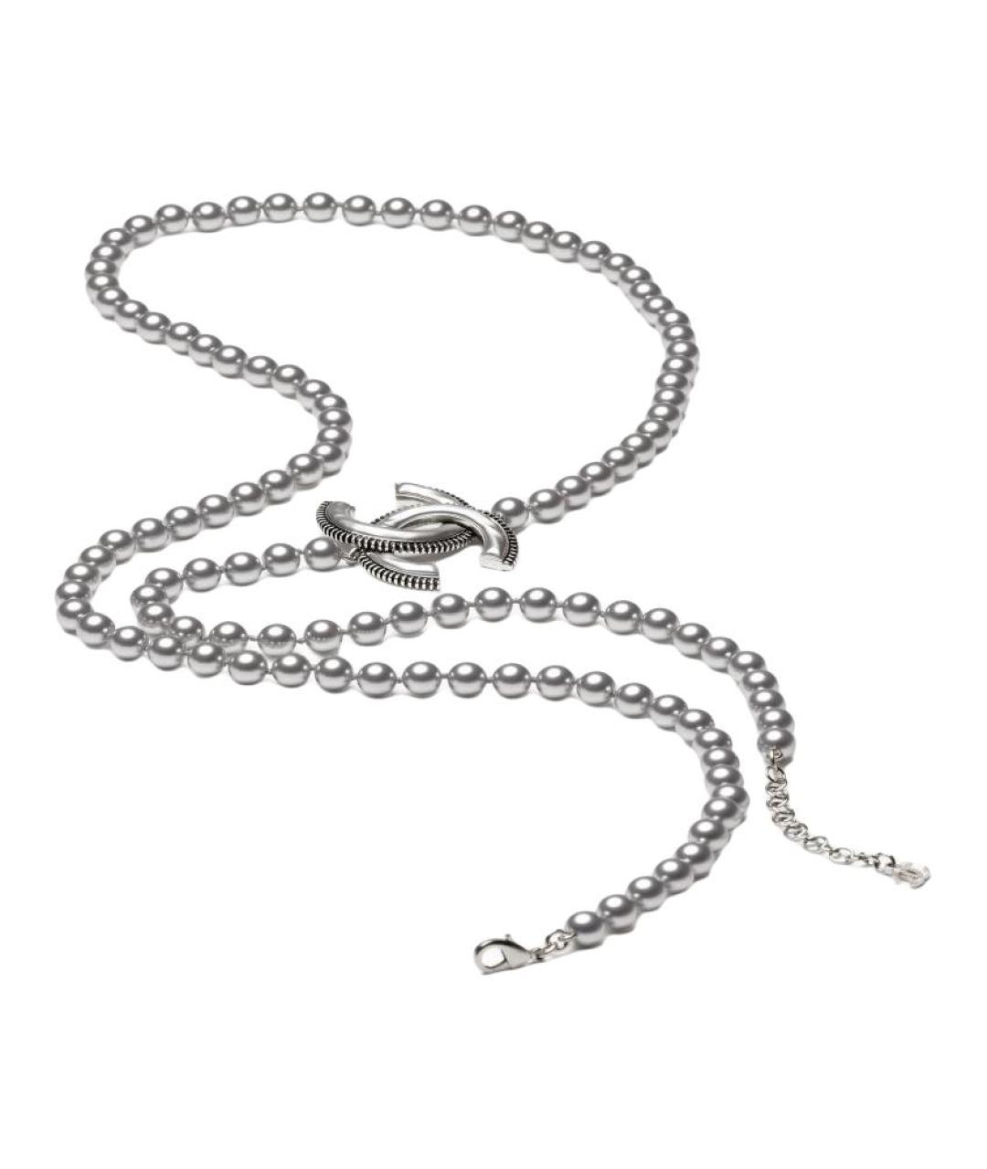 CHANEL Серебряная металлическая цепочка, фото 3