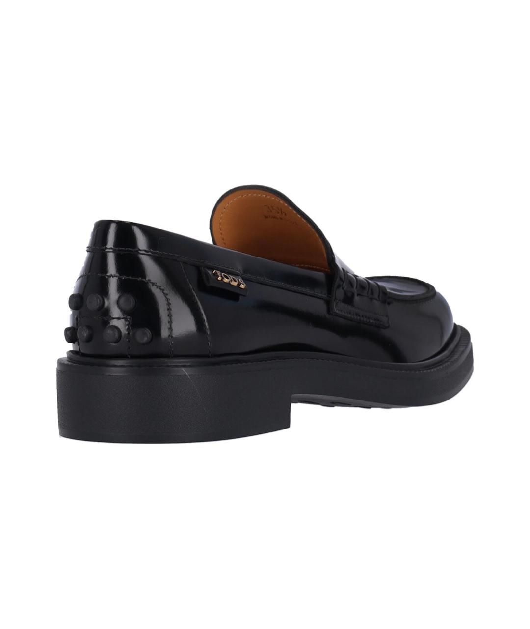 TOD'S Черные лоферы из лакированной кожи, фото 4