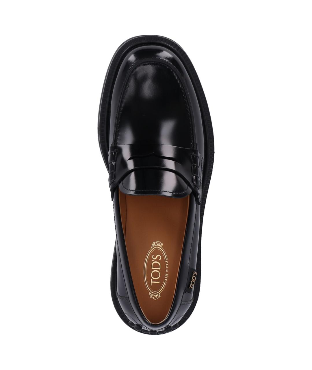 TOD'S Черные лоферы из лакированной кожи, фото 5