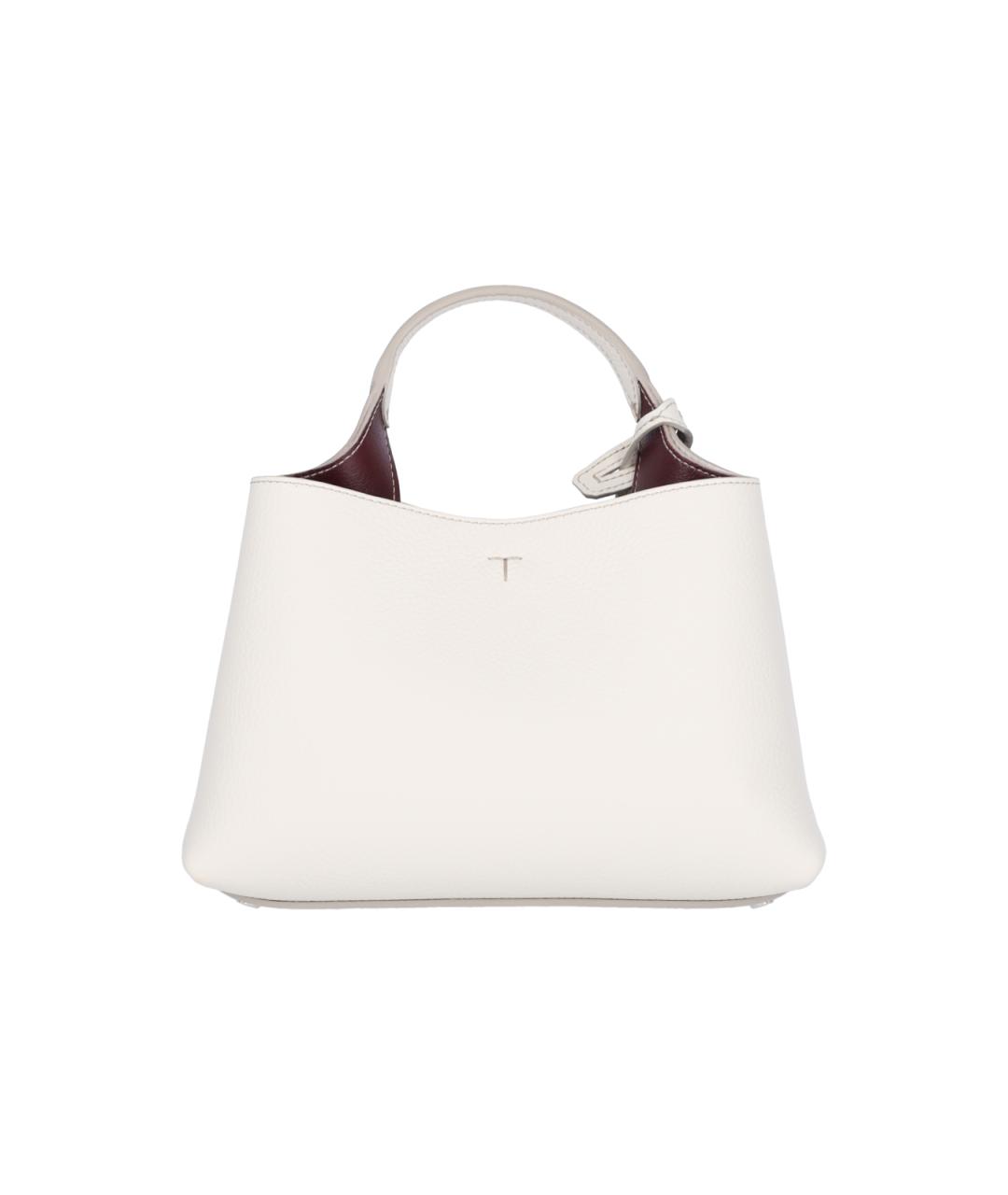 TOD'S Белая кожаная сумка с короткими ручками, фото 3