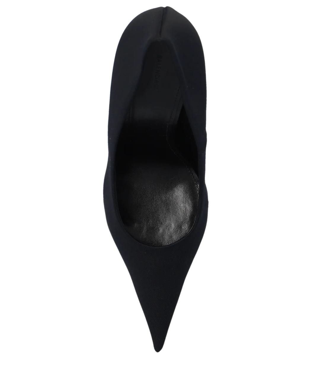 BALENCIAGA Черные синтетические туфли, фото 4