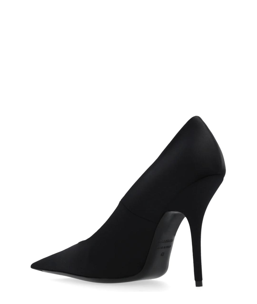 BALENCIAGA Черные синтетические туфли, фото 4