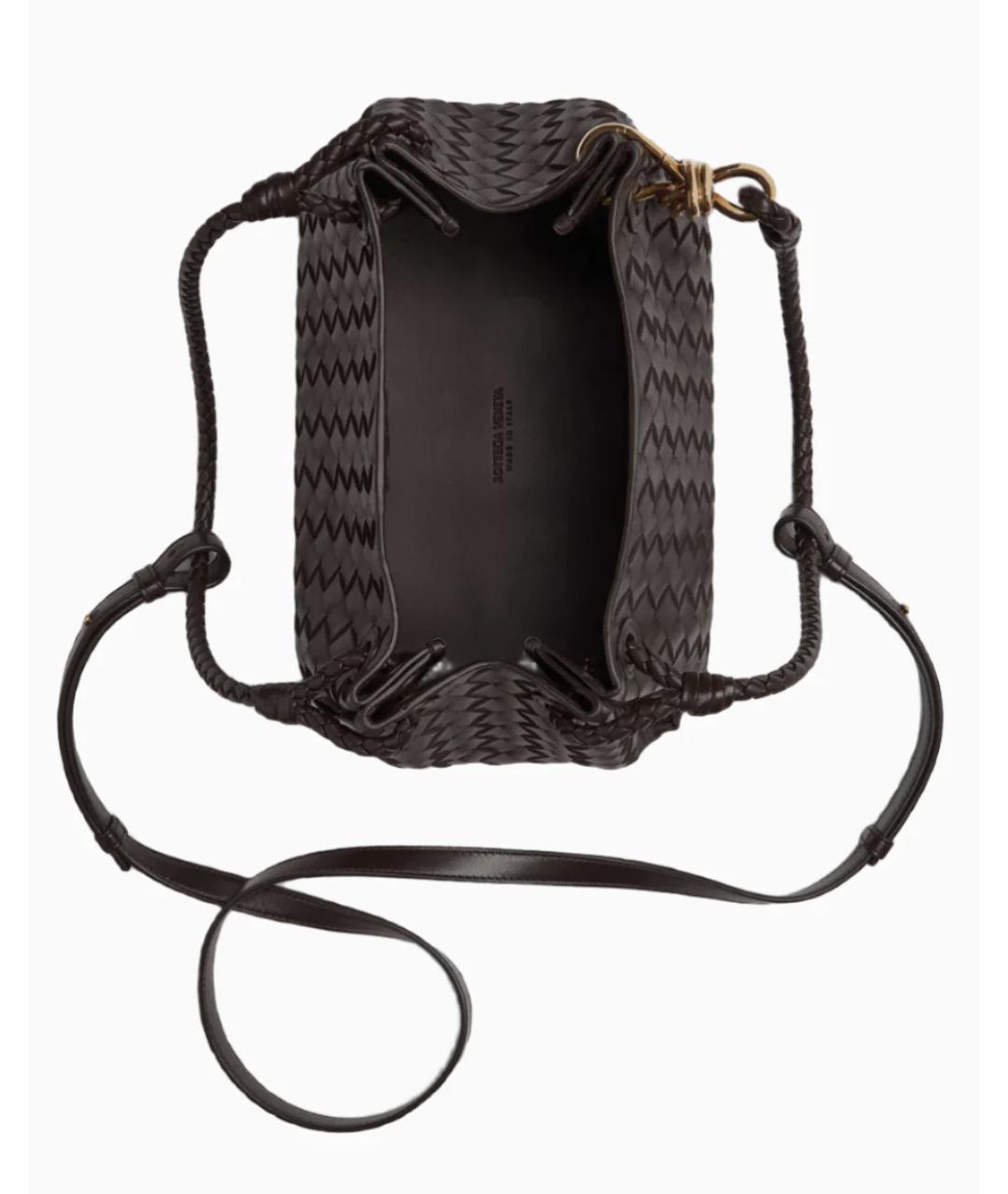 BOTTEGA VENETA Коричневая кожаная сумка тоут, фото 3
